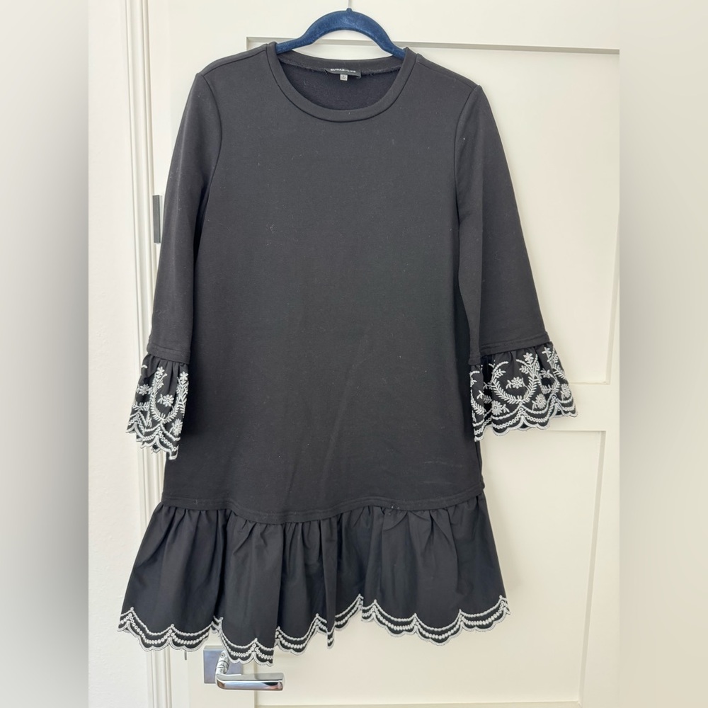 Sugarlips Black Dress with Lace Trim
